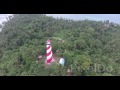 North Bay Lighthouse - Port Blair - Aerial Video Stock Footage