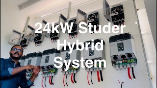 Studer 24kW Hybrid Solar Project with 30kWh Spider Lifepo4 battery