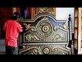 How to finish carved cots in salak brown color and paint carvings in antique gold