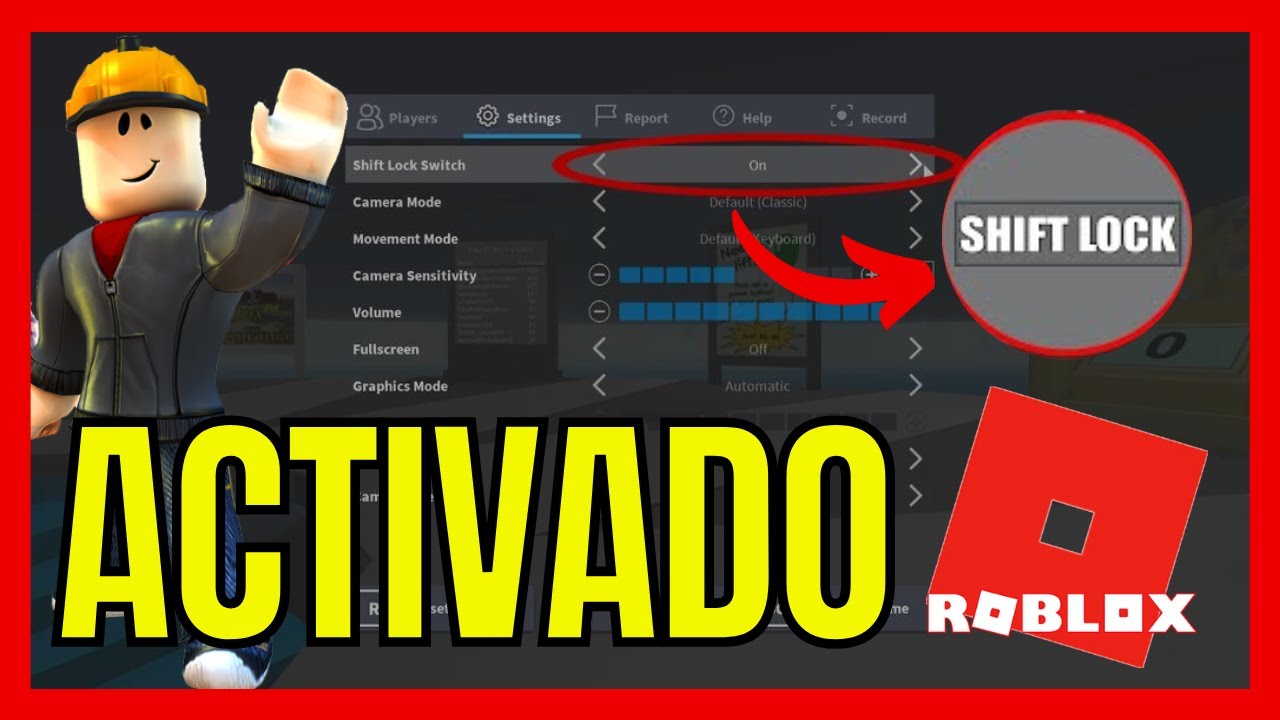 COMO ACTIVAR EL SHIFT LOCK EN ROBLOX PC - YouTube