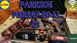 Parkside Cordless Impact driver PSBSAP 20-Li C3 set