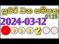 supiri dana sampatha 0125 dlb lottery results 2024.03.12 124 dlb lottery show dlb lottery