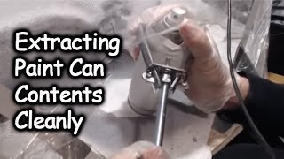 How to Cleanly Puncture and Extract Contents of a Spray Can