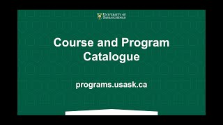 Course and Program Catalogue