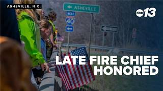 First responders honor Reems Creek Fire Chief Chris Dorsey with procession