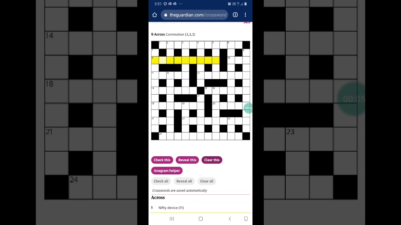 Solving The Guardian Quick Crossword Puzzle - YouTube