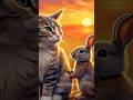 Cute Rabbit and Cat Emotional Story #rabbit #cute #cat