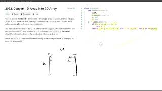 [September 1, 2024, LeetCode daily] 2022. Convert 1D Array Into 2D Array - Python solution