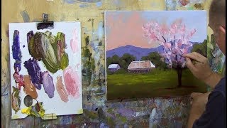Learn To Paint TV E61 "The Cherry Blossom Tree" Acrylic Painting Tutorial
