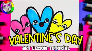 Create a Heart Artwork for Valentine's Day with this Art Lesson Tutorial for KIDS!