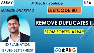 Remove Duplicates from Sorted Array II | JavaScript Solution | LeetCode 80 Explained | Two pointers