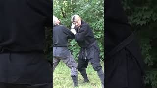 HOW THE NINJA FIGHT WITH A KNIFE 🥷🏻 Ninjutsu Martial Arts Tantojutsu Training #Shorts