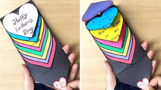 DIY - Happy Father's Day Special Card | Rainbow Water Fall Greeting Card | Pull me | Handmade card