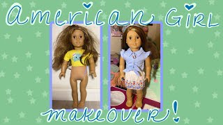 american girl doll makeover! goty 2005 - limb restring \u0026 hair transformation