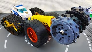 LEGO Experimental Excavator and Fire Truck, Tractor, Police Cars and Trains