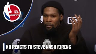 Kevin Durant found out about Steve Nash’s firing via his phone after a nap 👀 | NBA on ESPN