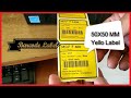 50MM X 50MM Yellow Monocrome Barcode Label Printing with Free Software