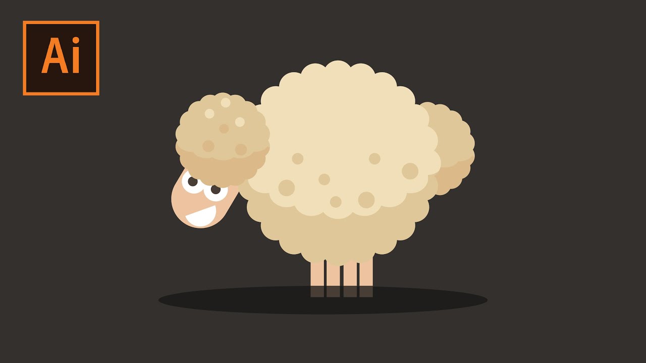 Flat Sheep Tutorial In Illustrator Youtube
