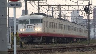 JR西日本 117系サンライナー色8連(E06+E03編成) 普通列車 倉敷→西阿知 2012.10