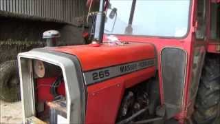 Removing the bonnet of a Massey Ferguson 265 tractor