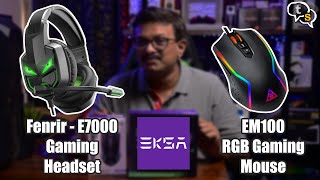 EKSA Fenrir Gaming Headset and EM100 Gaming Mouse