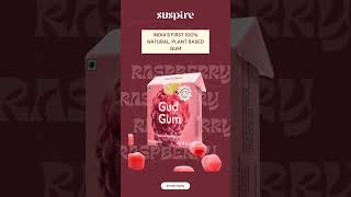 Plastic-Free Gum for a Fresher You \u0026 Planet | Suspire x Gud Gum | Raspberry, 100% Plastic-Free