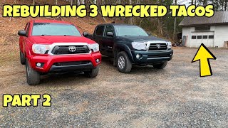 Can We Successfully Rebuild 3 Wrecked Toyota Tacomas Simultaneously?