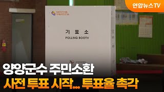 양양군수 주민소환 사전 투표 시작…투표율 촉각 / 연합뉴스TV (YonhapnewsTV)