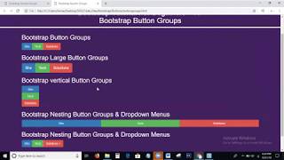 Bootstrap Tutorial For Beginners - 16 | Bootstrap Button Groups | Button Group Classes In Bootstrap