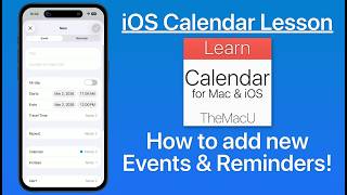 How to add events & reminders in the iOS Calendar App. iPhone & iPad Tutorial!