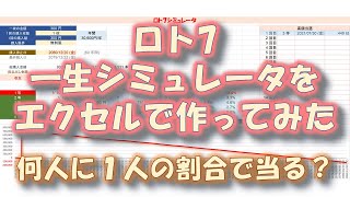 【宝くじ】ロト７を一生買い続けたらどうなるかをエクセルでシミュレートしてみました