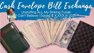 End Of Year Cash Envelope Bill Exchange | Unstuffing ALL My Envelopes for 2021 | How Much Did I Save