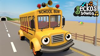 Wheels On The Buses | Nursery Rhymes & Kids Songs | Gecko's Garage | Bus Videos For Kids