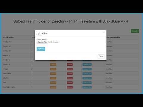 Upload File in Folder or Directory - PHP Filesystem with Ajax JQuery - 4