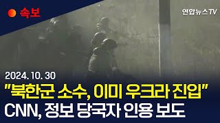 [속보]  북한군 소수 병력, 이미 우크라이나 내에 진입…CNN, 서방 정보당국자 발언 인용 보도 / 연합뉴스TV (YonhapnewsTV)