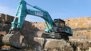 Kobelco SK500LC-10 excavator at Whitworth Quarry