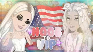 USA NOOB TO VIP + BUYING A DIAMOND PACK (Azureish Set) | MovieStarPlanet