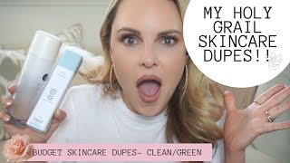 MY HOLY GRAIL SKINCARE DUPES AFFORDABLE & CLEAN 🌿🍁|| K-Beauty, Drugstore, Healthy