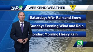 Northern California Forecast: Rain, snow expected Saturday followed by heavy winds Sunday