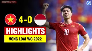 Highlights Việt Nam vs Indonesia | Quang Hải - Công Phượng tỏa sáng ngút trời - VN đại thắng Indo