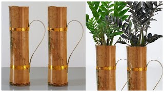 Easy bamboo pot making // Bamboo flower vase - Pot making video