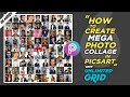 How to make photo collage  in mobile with picsart ||easy editing tutorial ||unlimited grid || hindi