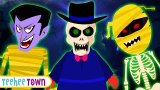 Spooky Scary Skeletons Missing Face Song | Funny And Spooky Nursery Rhymes By Teehee Town