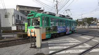 とさでん　路面電車　桟橋車庫に，維新号発見，そりゃいるよ。　桟橋車庫　2022/01/09