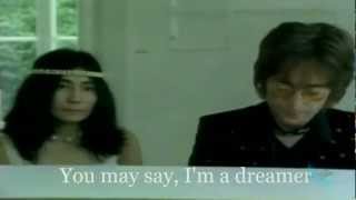 John Lennon - IMAGINE (720p-Official Video+Lyrics on Screen)