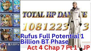 Rufus!! 1 Bil BT Phase Vs 2 Enemy - JP DFFOO