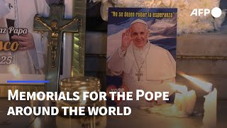 Memorials and prayers for Pope Francis around the world | AFP