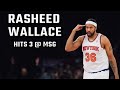 Rasheed Wallace Hits First 3 as a Knick, MSG goes CRAZY #knicks