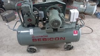 máy nén khí Hitachi 1hp Nhật bãi bình tích 65 lít sử dụng điện 1 pha 220V Việt Nam