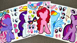 [💗paper diy💗] My Little Pony Sticker Activity Book 🎀 Twilight Sparkle, Pinkie Pie...Satisfying, ASMR